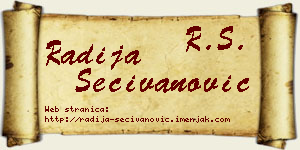 Radija Sečivanović vizit kartica
